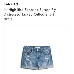 Cuffed denim shorts